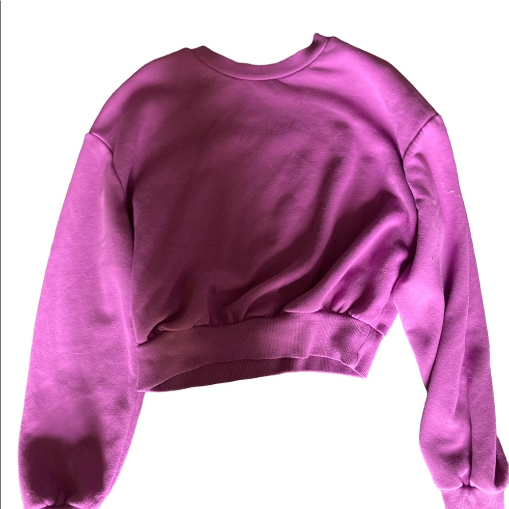 A purple sweatshirt